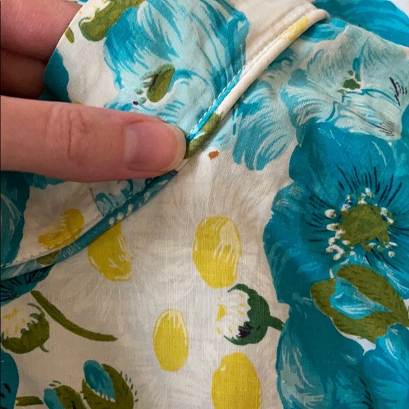 Vintage 1960’s White Cotton Floral Circle Skirt - Picture 15 of 16